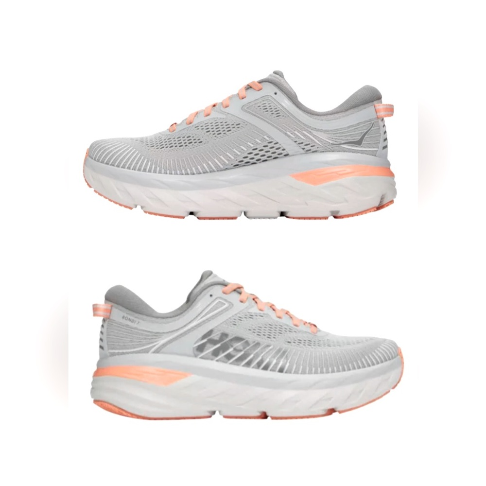 Hoka Bondi 7 size 8 gray/pink